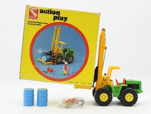 Action Play-MS Toy - MS 5785 Gabelstapler - Chariot, Antiquités & Art, Antiquités | Autres Antiquités