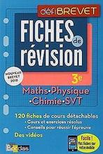 Defibrevet - fiches de révision - maths physique chimie ..., Collectif, Verzenden