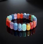 Élégant bracelet 7 chakras multicolore. Pierres naturelles