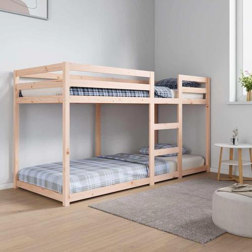 vidaXL Stapelbed massief grenenhout 80x200 cm, Huis en Inrichting, Slaapkamer | Bedden, Nieuw, Verzenden