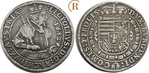 Taler, daalder Hall Habsburg: Erzherzog Leopold V, 1619-1..., Postzegels en Munten, Munten | Europa | Niet-Euromunten, België