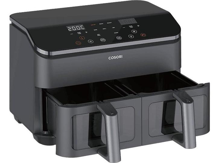Cosori -  Xxl Dual Basket - Airfryer - Zwart, Elektronische apparatuur, Airfryers, Airfryer XXL, Nieuw, Verzenden