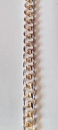 Zonder Minimumprijs - Armband Zilver - Bicolore maille 925, Handtassen en Accessoires, Armbanden