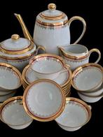 Limoges France - Décor Deux feux or - Koffieservies (23) -