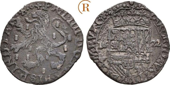 Carolus 1622 Frankreich Comte: Philipp Iv, 1621-1665:, Postzegels en Munten, Munten | Europa | Niet-Euromunten, België, Verzenden