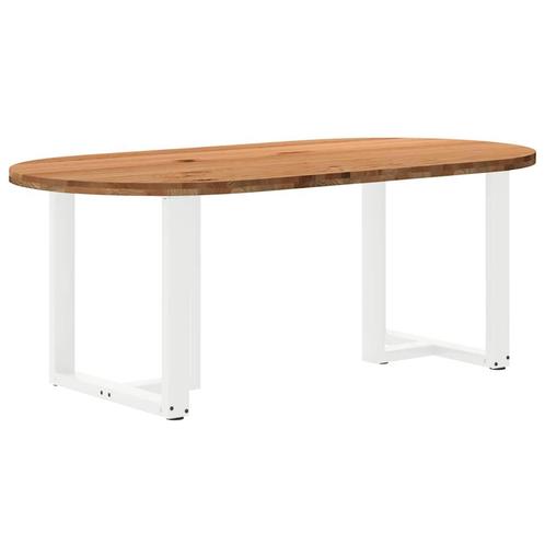 vidaXL Eettafel 200x100x74 cm ovaal massief eikenhout, Huis en Inrichting, Tafels | Eettafels, Nieuw, Verzenden