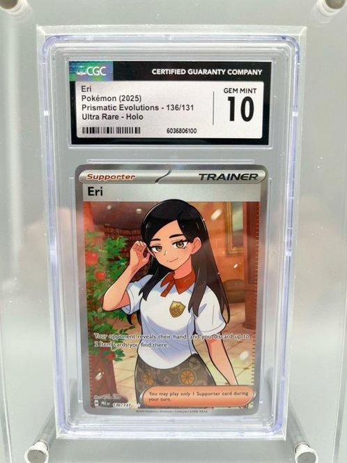 The Pokémon Company Graded card - Eri- Prismatic Evolutions, Hobby en Vrije tijd, Verzamelkaartspellen | Pokémon