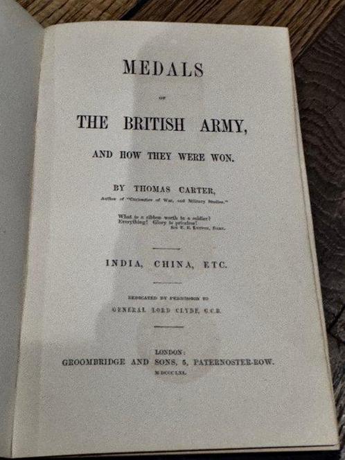 Thomas Carter - 1861 Medals of the British Army, and How, Antiek en Kunst, Antiek | Boeken en Manuscripten