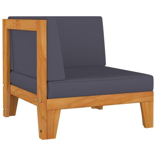 vidaXL Hoekbank sectioneel met donkergrijze kussens, Tuin en Terras, Tuinsets en Loungesets, Nieuw, Verzenden