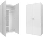 Kledingkast - 2 deuren - 90x190x50 cm - 5 schappen - wit, Huis en Inrichting, Kasten | Kleerkasten, Ophalen of Verzenden, Nieuw
