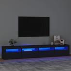 vidaXL Tv-meubel met LED-verlichting 240x35x40 cm zwart, Huis en Inrichting, Kasten |Televisiemeubels, Verzenden, Nieuw