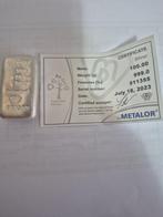 100 gram - Zilver .999 - Metalor, Switzerland - Met, Postzegels en Munten, Edelmetalen en Baren