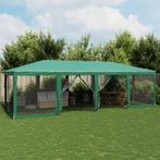 vidaXL Partytent met 12 mesh zijwanden 8x4 m HDPE groen, Tuin en Terras, Verzenden, Nieuw