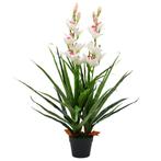 vidaXL Plante artificielle Orchidée Cymbidium avec pot, Huis en Inrichting, Woonaccessoires | Kunstplanten en Kunstbloemen, Verzenden