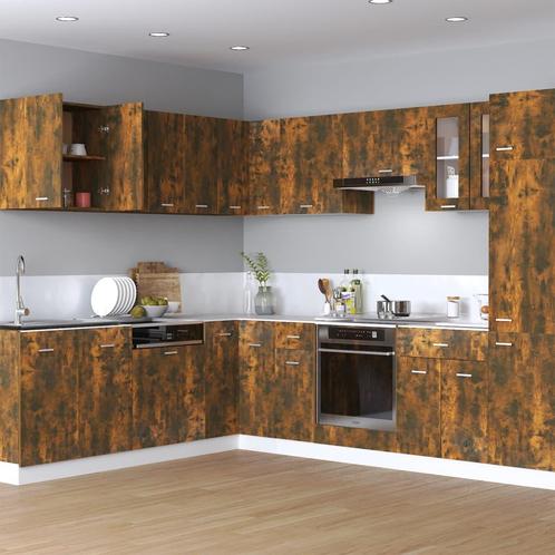 vidaXL Wandkast hangend Lyon 60x31x60 cm bewerkt hout, Huis en Inrichting, Kasten | Overige, Nieuw, Verzenden
