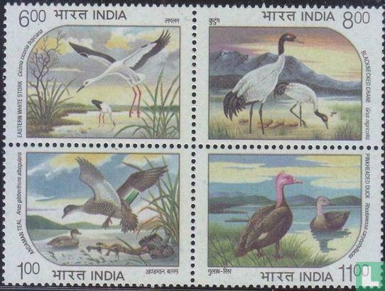 India - Bedreigde watervogels  - 1994, Postzegels en Munten, Postzegels | Azië, Postfris, Verzenden