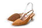 Fred de La Bretoniere Slingbacks in maat 37 Bruin | 5% extra, Bruin, Verzenden, Fred de La Bretoniere, Zo goed als nieuw