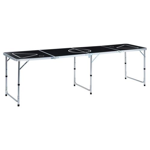 vidaXL Bierpongtafel inklapbaar 240 cm zwart, Hobby en Vrije tijd, Gezelschapsspellen | Overige, Nieuw, Verzenden