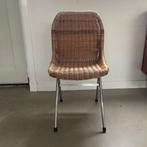 Stoel - buisframe, rotan - Rotan stoeltje met een verchroomd