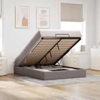 vidaXL Ottoman bed met matras 140x200cm stof taupe, Huis en Inrichting, Slaapkamer | Bedden, Verzenden, Nieuw