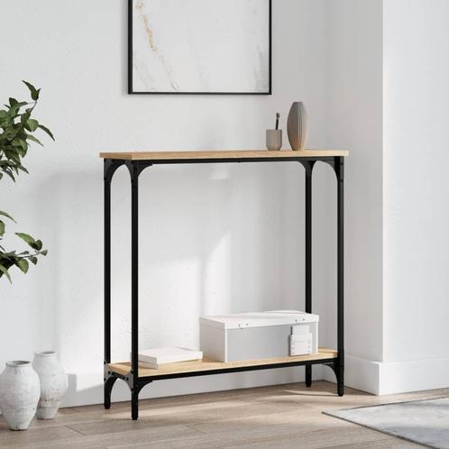 vidaXL Wandtafel 75x22,5x75 cm bewerkt hout sonoma, Huis en Inrichting, Tafels | Bijzettafels, Nieuw, Verzenden
