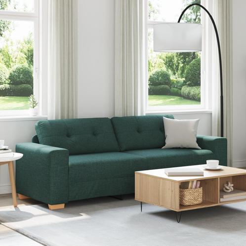 vidaXL 3-Zits Zetel - Donkergroen, 180 cm, Stof, Huis en Inrichting, Zetels | Zetels, Nieuw, Verzenden