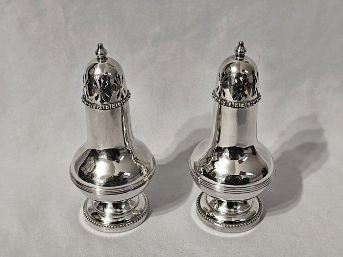 Silverplate England - Zout- en pepervaatjes (2) - Verzilverd, Antiquités & Art, Antiquités | Meubles | Tables
