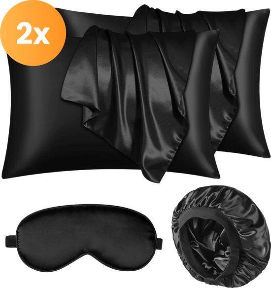 Tweedekans | Satijnen kussensloop set - 50x70 - Incl. bonnet, Handtassen en Accessoires, Uiterlijk | Gezichtsverzorging, Ophalen of Verzenden