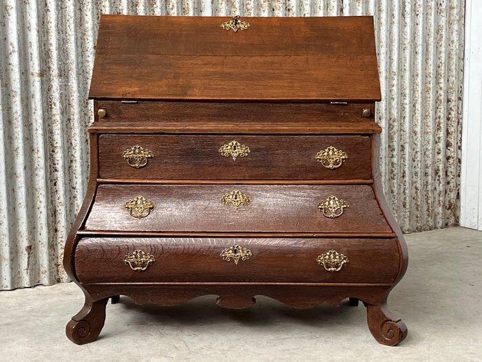 Secrétaire - klepbureau, buro, secretaire, bureau - Eiken, Antiek en Kunst, Antiek | Overige Antiek
