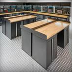 Datona Werkbank PRO eiken - 8 opbergkasten - 200 cm - zwart, Ophalen of Verzenden, Nieuw