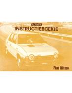1982 FIAT RITMO INSTRUCTIEBOEKJE NEDERLANDS