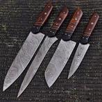 Keukenmes - Chefs knife - Handgemaakt gevouwen staal, hout