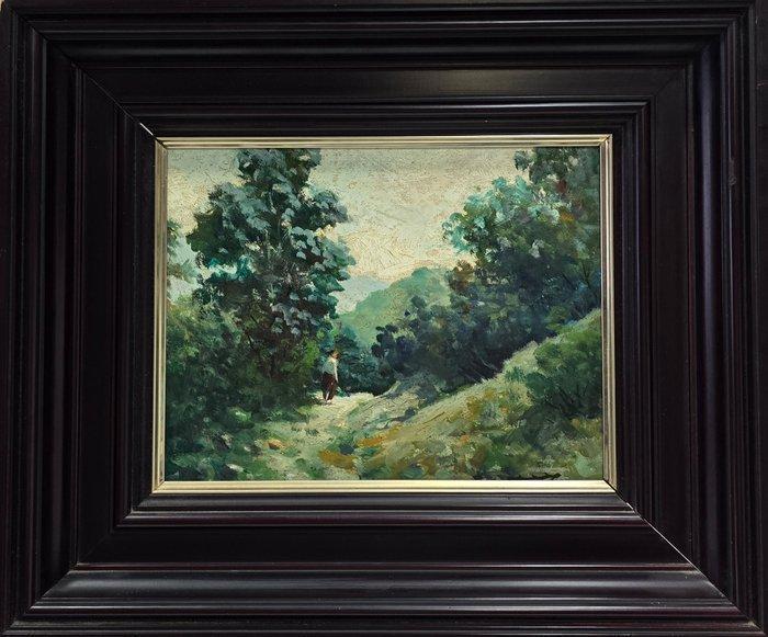 École Catalane (XX) - Chemin calme, Antiek en Kunst, Kunst | Schilderijen | Klassiek