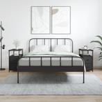 vidaXL Nachtkastjes 2 st 30x60x60 cm bewerkt hout zwart, Huis en Inrichting, Slaapkamer | Nachtkastjes, Verzenden, Nieuw