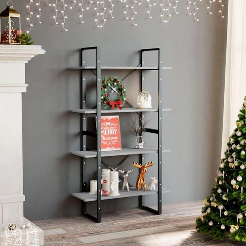 vidaXL Boekenkast met 4 schappen 80x30x140 cm bewerkt hout, Huis en Inrichting, Kasten | Boekenkasten, Nieuw, Verzenden