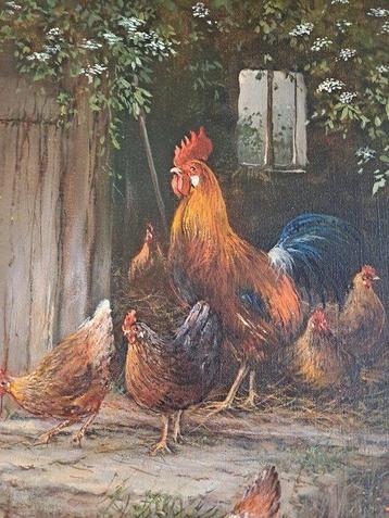 Albert Wessels (1938-2010) - Haan en kippen