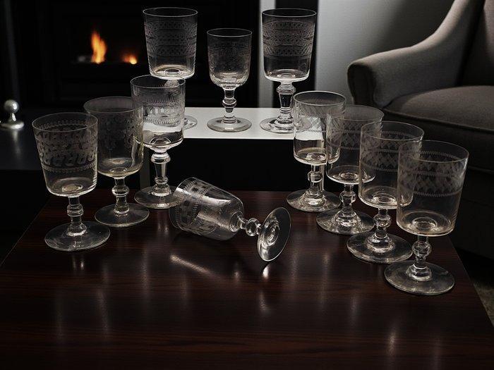 Cristallerie francesi - Drinkset (11) - Kristal, Antiek en Kunst, Antiek | Glaswerk en Kristal