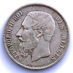 België. Leopold II. 5 Francs 1871 Bruselas (Zonder, Postzegels en Munten