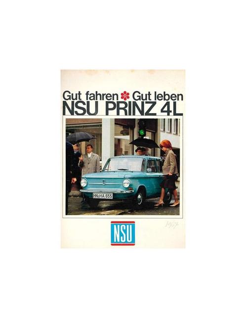 1967 NSU PRINZ 4L BROCHURE DUITS, Livres, Autos | Brochures & Magazines