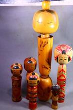 Hout -  Sadao Kishi Vintage Kokeshi - (6) Grote