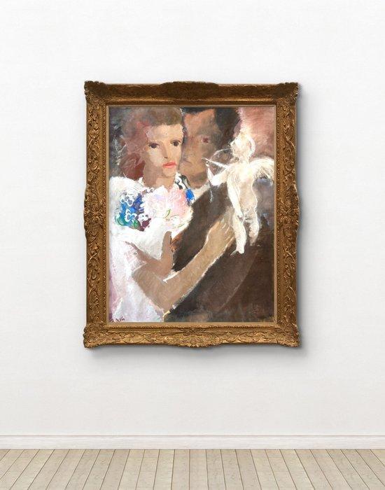 René Mels (1909-1977) - Les Amoureux et Cupidon, Antiek en Kunst, Kunst | Schilderijen | Modern