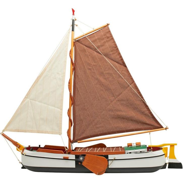 Skutsje Model 74cm Wit, Hobby en Vrije tijd, Modelbouw | Boten en Schepen, Nieuw, Ophalen of Verzenden