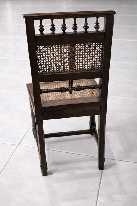 Stoel - Eik - Canage van massief hout - H : 90 cm, Antiek en Kunst, Antiek | Overige Antiek