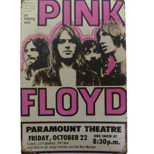 Wandbord reclamebord schild Pink Floyd concert bord, Verzamelen, Retro, Huis en Inrichting, Verzenden