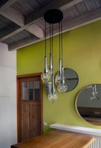 Plafondlamp - glas, metaal, kunststof - space age waterfall, Huis en Inrichting, Nieuw