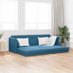 vidaXL Vloer slaapbank Blauw 213 x 76 x 77 cm Fluweel, Huis en Inrichting, Zetels | Zetels, Verzenden, Nieuw