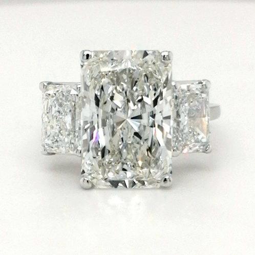 Zonder Minimumprijs - Ring - 14 karaat Witgoud - 8.27ct. tw., Handtassen en Accessoires, Ringen