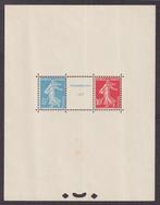 France 1927 - Bloc n° 2, neuf*. triptyque signé. Voir, Postzegels en Munten, Gestempeld