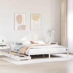 vidaXL Bedframe zonder matras massief grenenhout wit 200x200, Verzenden, Nieuw