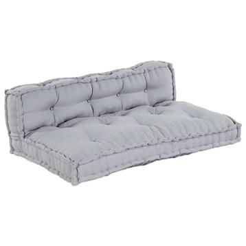 vidaXL Pallet Sofa Kussen 2 pcs Grijs Polyester, Verzenden
